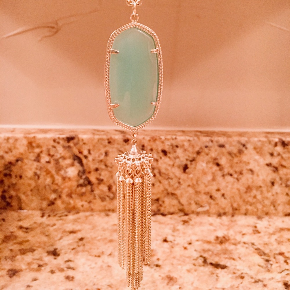 Kendra Scott Rayne Necklace Chalcedony Light Green
